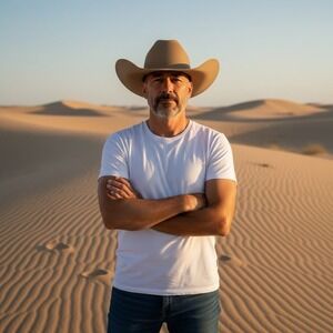 Maverick Cowboy Hat Pure Fur Felt Made USA Size 7 Western Cattleman Rodeo Taupe